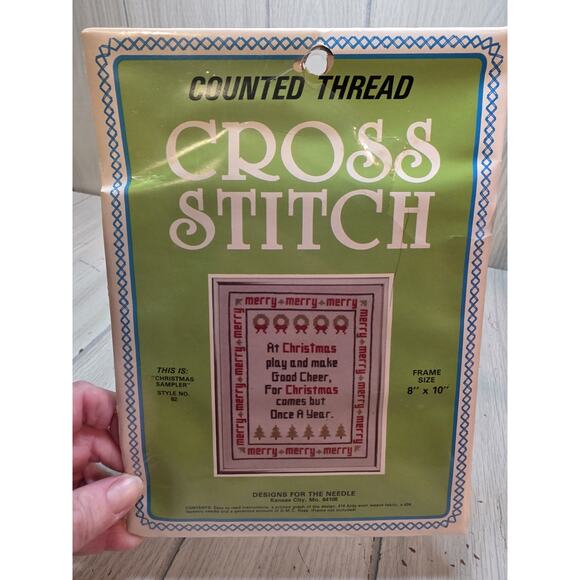 Vintage 1980s Counted Cross Stitch Kit Christmas Comes But Once A Year - Picture 6 of 6